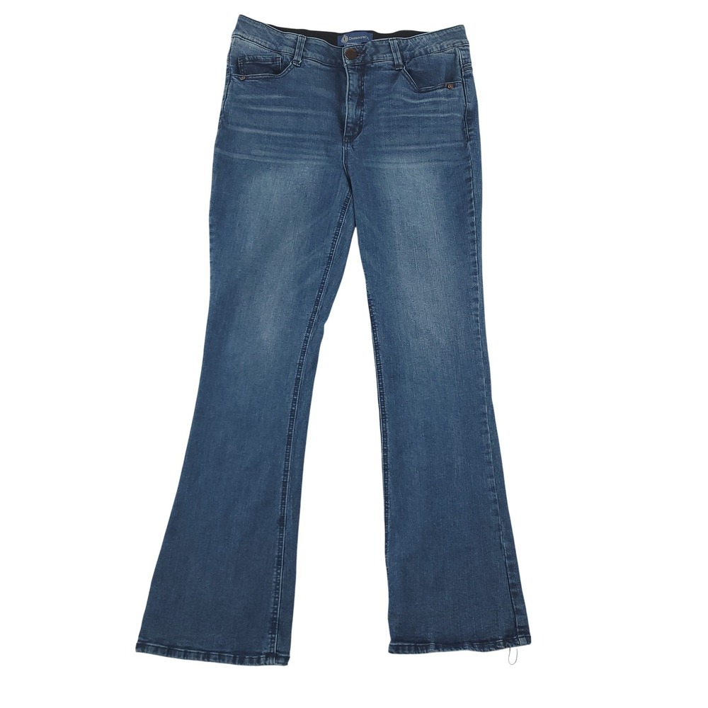 Democracy Jeans Womens 12 Blue Med Wash Absolution Mid Rise Bootcut Denim